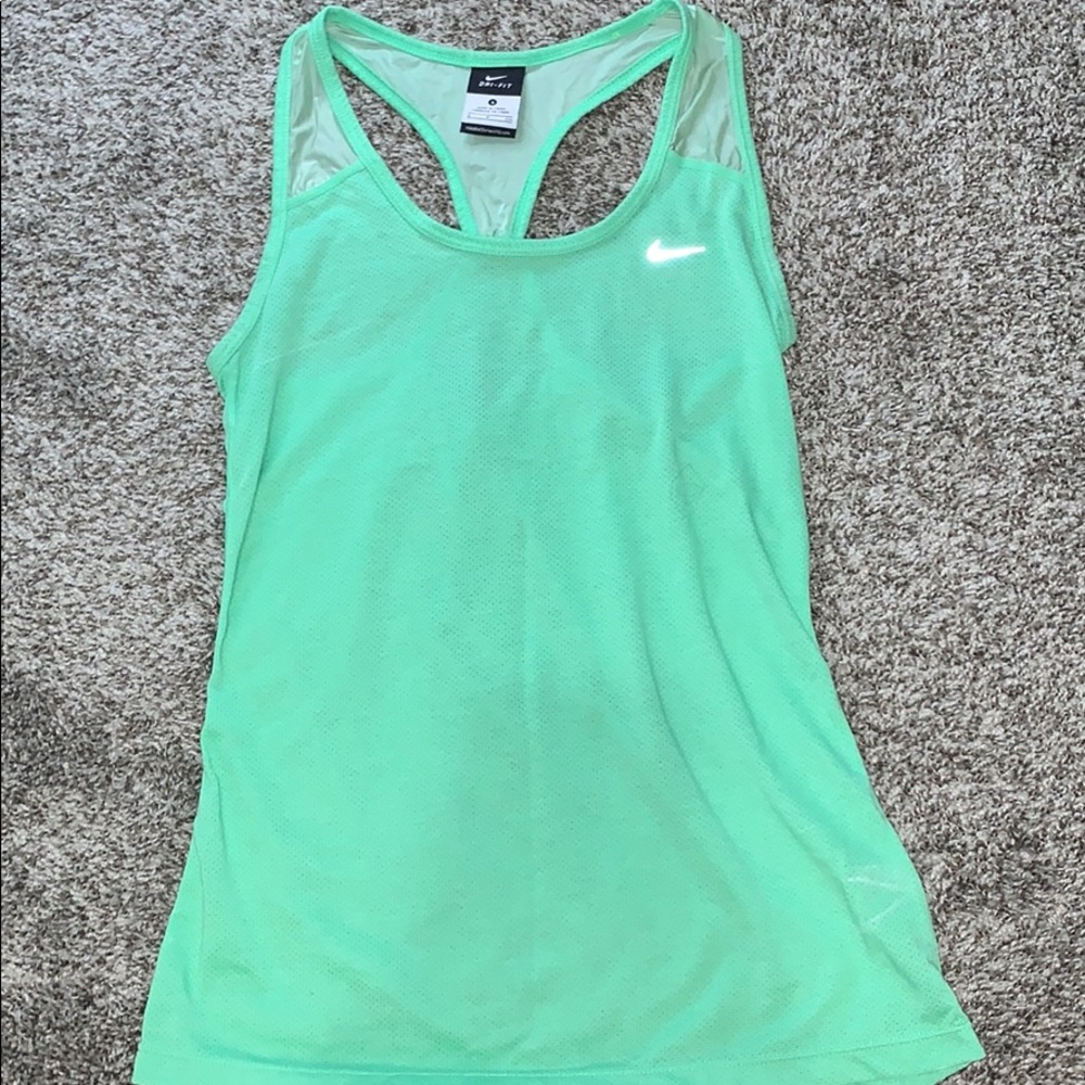 Green Nike Dri-fit tank